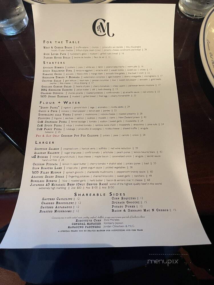 CDM Restaurant - Corona Del Mar, CA menu_pic