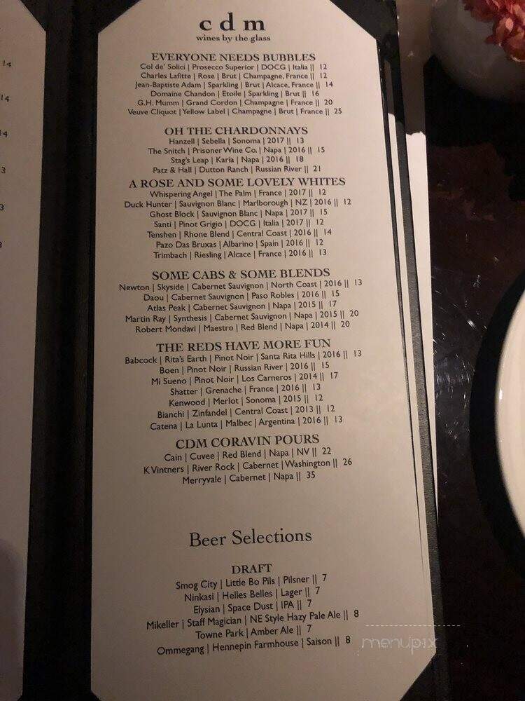 CDM Restaurant - Corona Del Mar, CA menu_pic