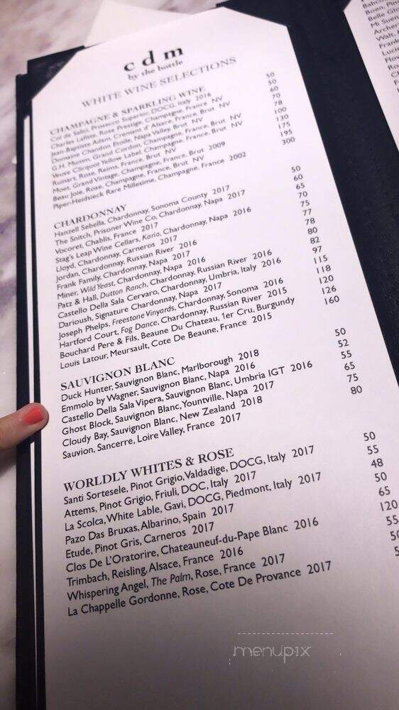 CDM Restaurant - Corona Del Mar, CA menu_pic