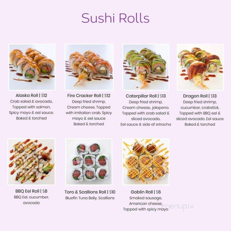 Goblin Sushi Bar - Clinton Township, MI menu_pic