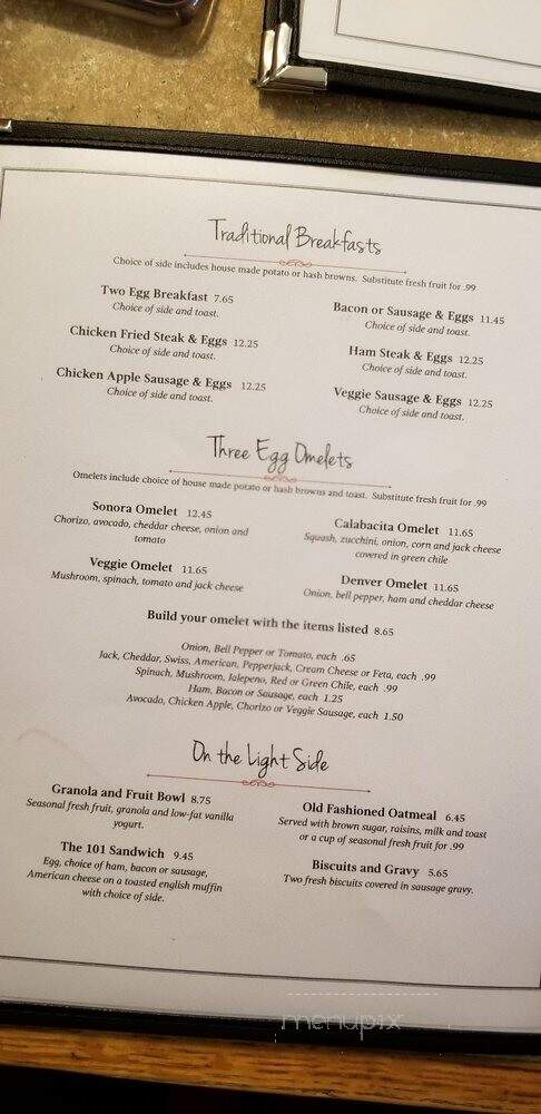 Stan's Maple Cafe - Ukiah, CA menu_pic