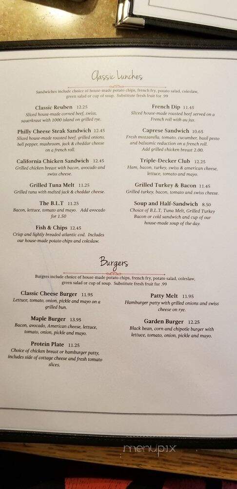 Stan's Maple Cafe - Ukiah, CA menu_pic