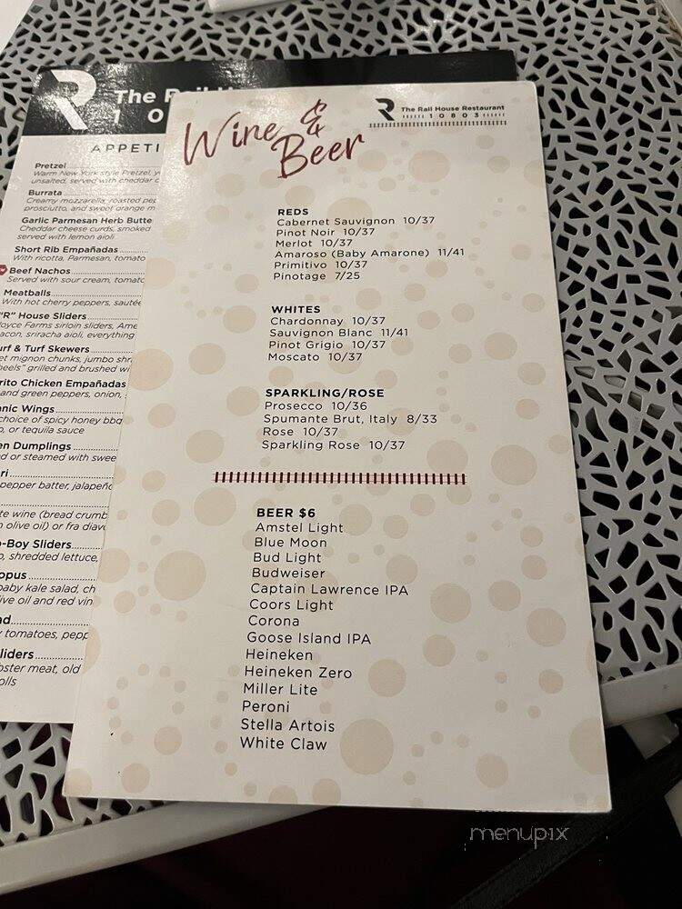 The Rail House 10803 - Pelham, NY menu_pic