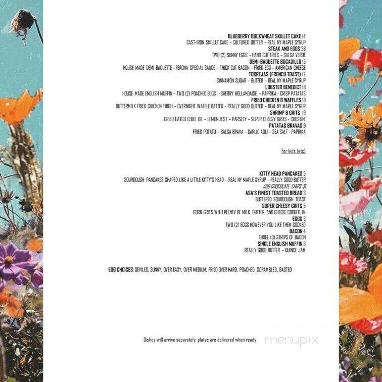 Ferona - Canandaigua, NY menu_pic