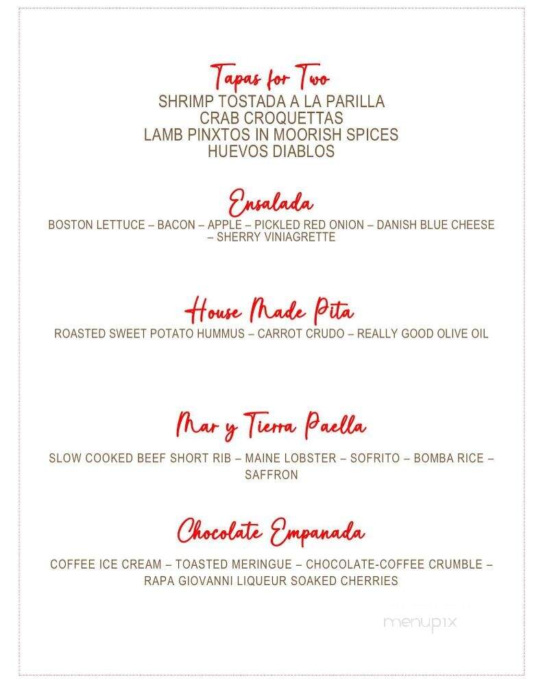 Ferona - Canandaigua, NY menu_pic