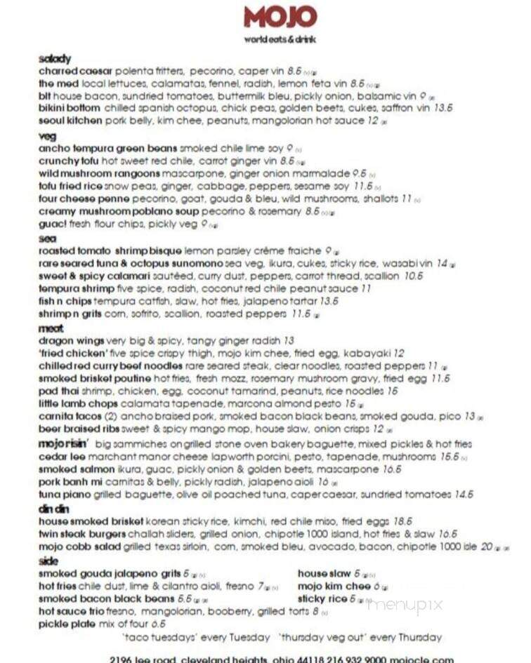 Mojo World Eats & Drink - Cleveland Heights, OH