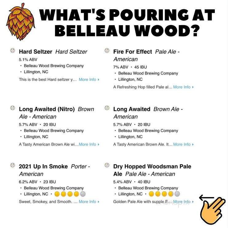 Belleau Wood Brewing Company - Lillington, NC menu_pic