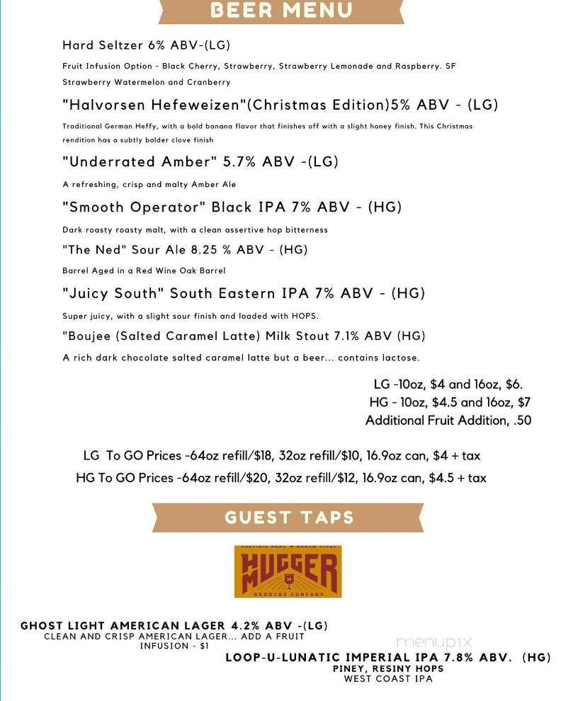 Belleau Wood Brewing Company - Lillington, NC menu_pic