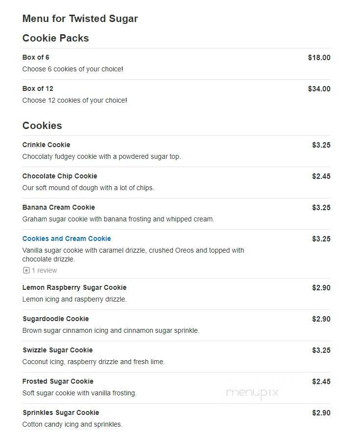 Twisted Sugar - Pleasant View, UT menu_pic