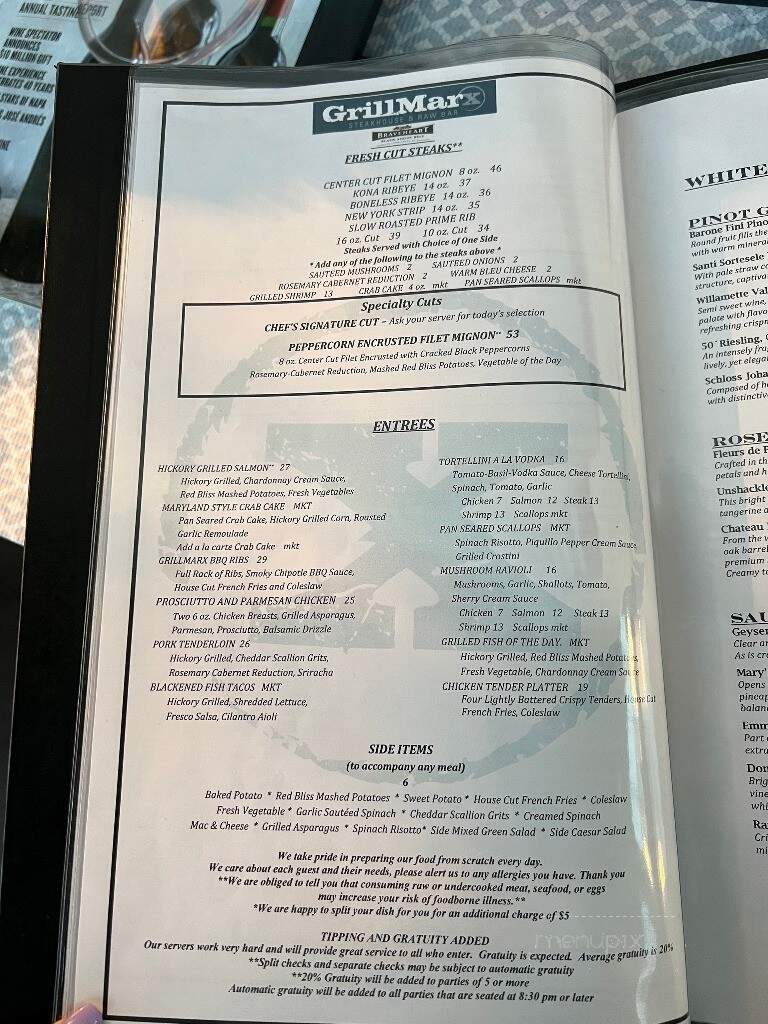 Grillmarx Steakhouse & Raw Bar - Columbia, MD menu_pic