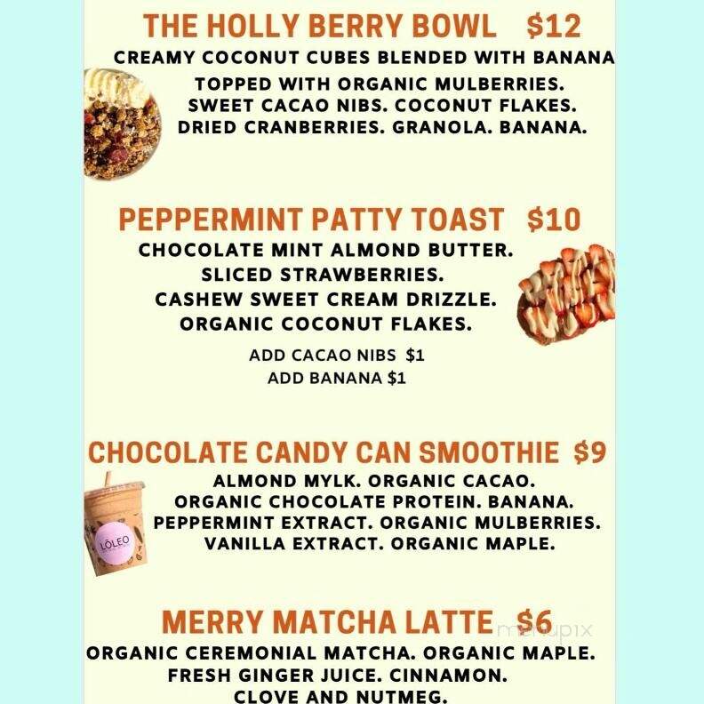 Loleo Juice Bar - Myrtle Beach, SC menu_pic