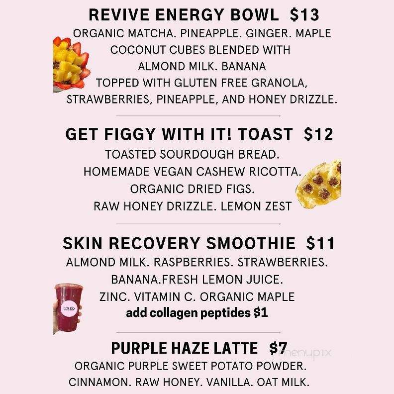 Loleo Juice Bar - Myrtle Beach, SC menu_pic