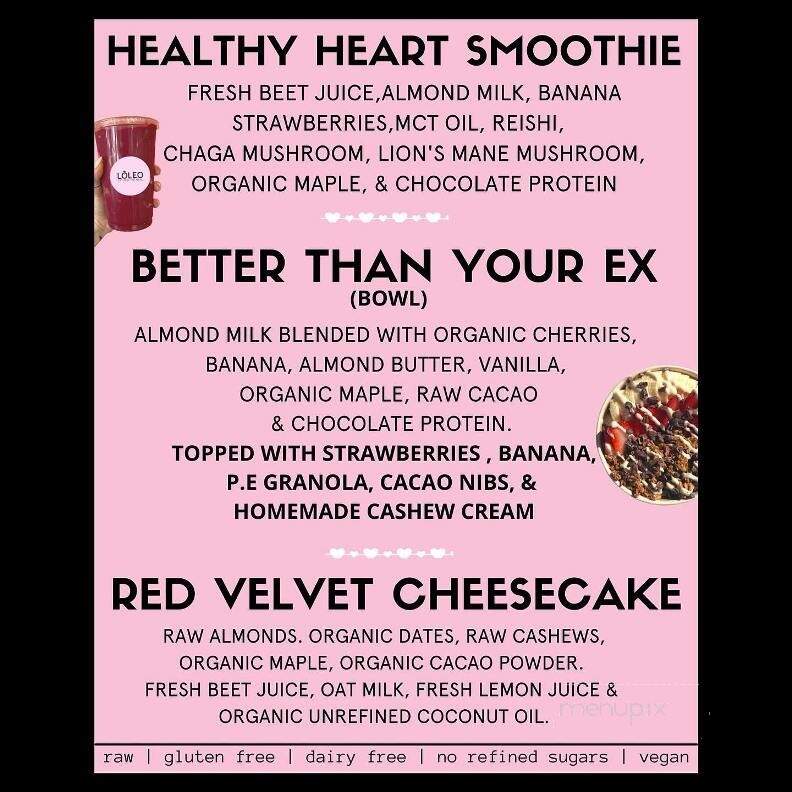 Loleo Juice Bar - Myrtle Beach, SC menu_pic