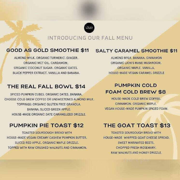 Loleo Juice Bar - Myrtle Beach, SC menu_pic
