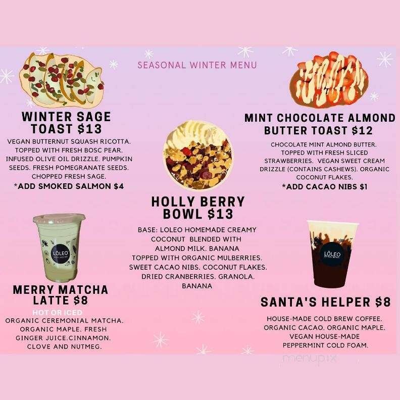 Loleo Juice Bar - Myrtle Beach, SC menu_pic