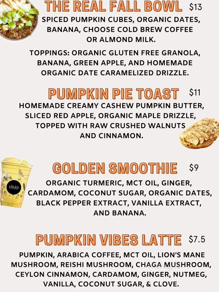Loleo Juice Bar - Myrtle Beach, SC menu_pic