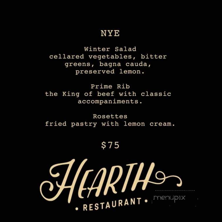 Hearth Restaraunt - Saskatoon, SK menu_pic