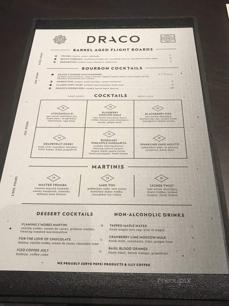 Draco Markham - Markham, ON menu_pic