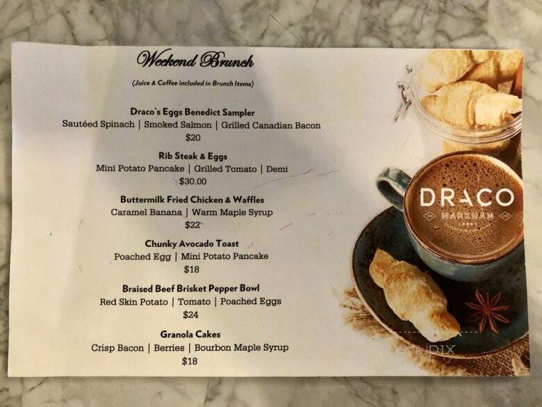 Draco Markham - Markham, ON menu_pic