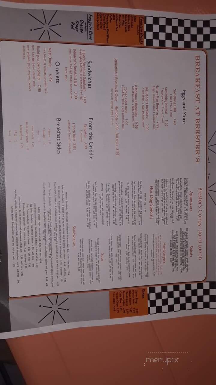 Brester's Coney Island - Ocala, FL menu_pic
