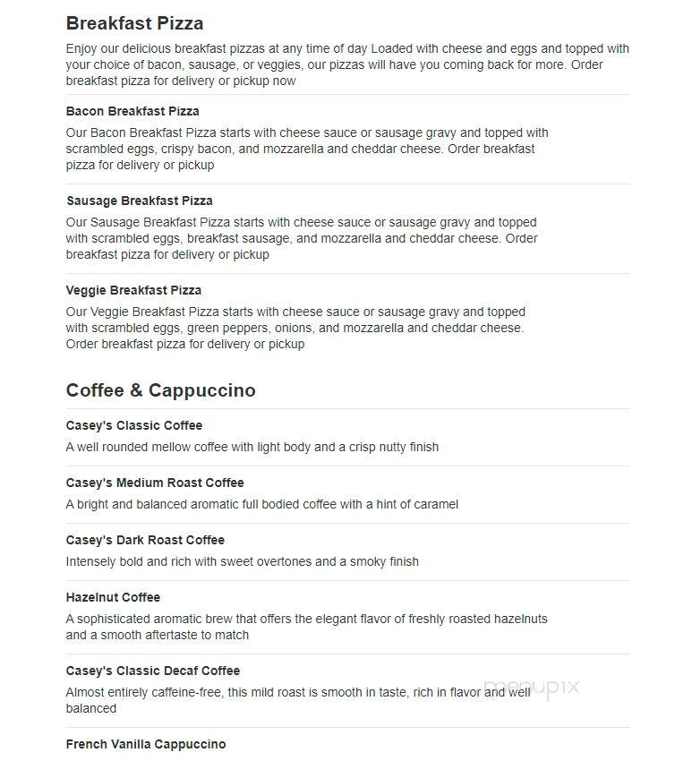 Casey's - Winfield, MO menu_pic