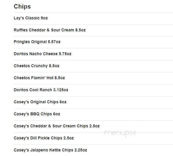 Casey's - Winfield, MO menu_pic