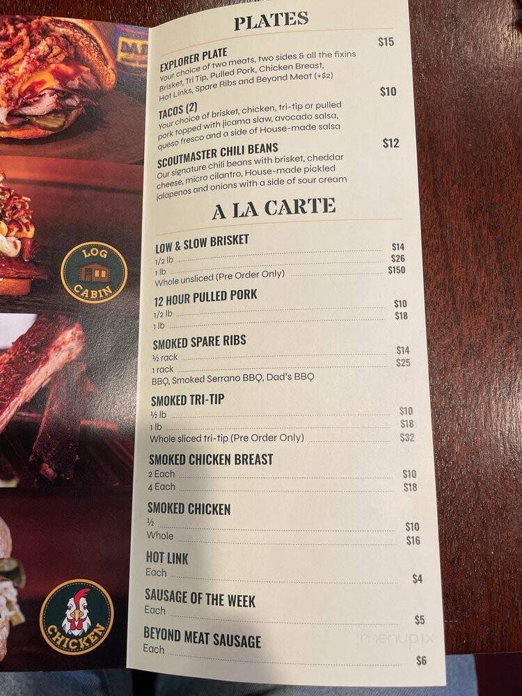 Scout's Honor BBQ - Burbank, CA menu_pic