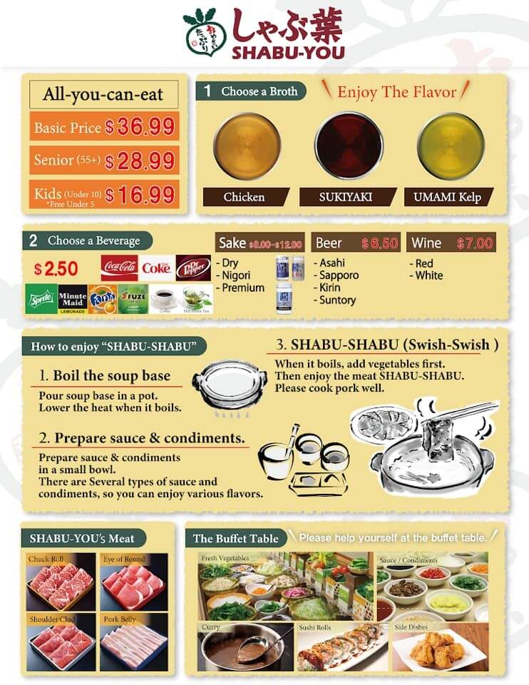 Shabu You Japanese Shabu Shabu Buffet - Schaumburg, IL menu_pic