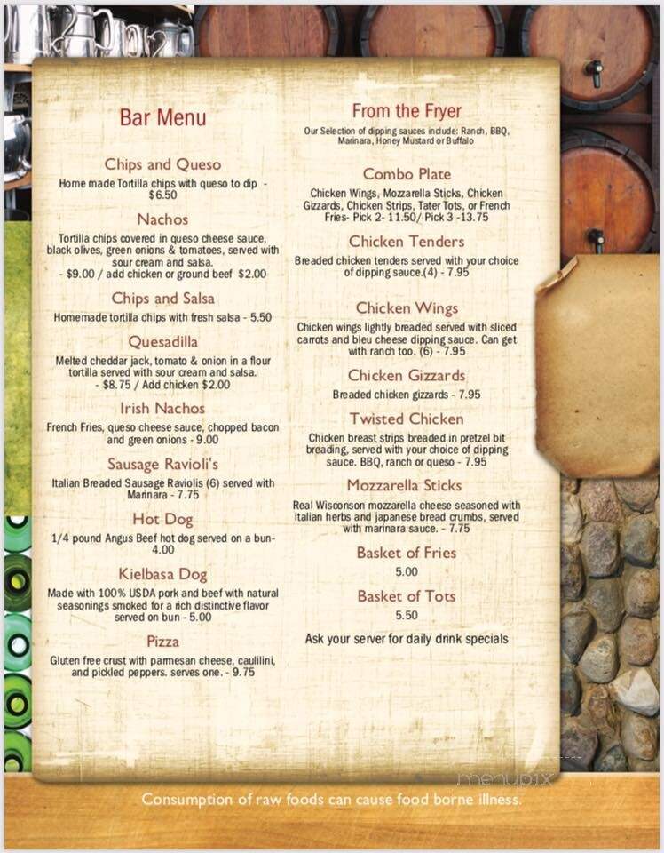Mohawk Bar & Grill - Springfield, OR menu_pic