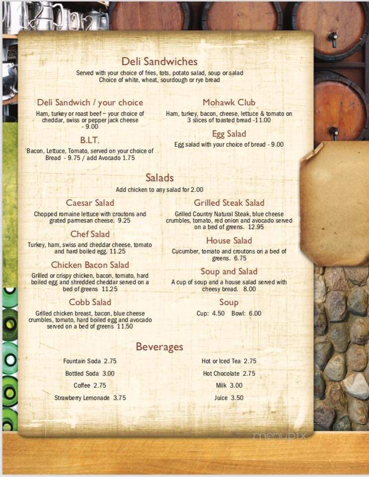 Mohawk Bar & Grill - Springfield, OR menu_pic