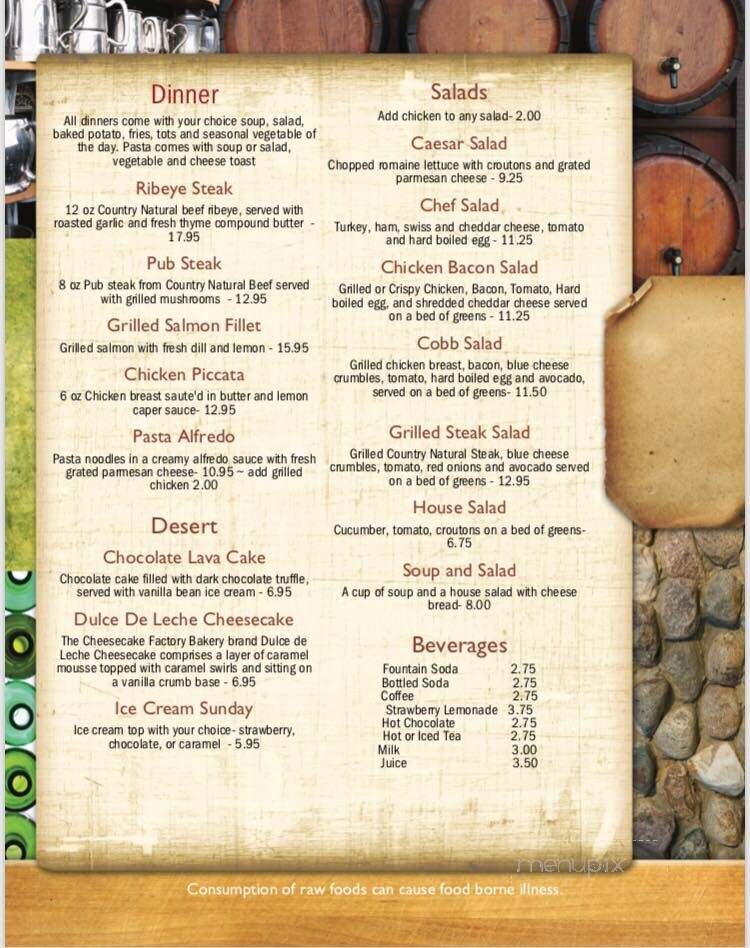 Mohawk Bar & Grill - Springfield, OR menu_pic