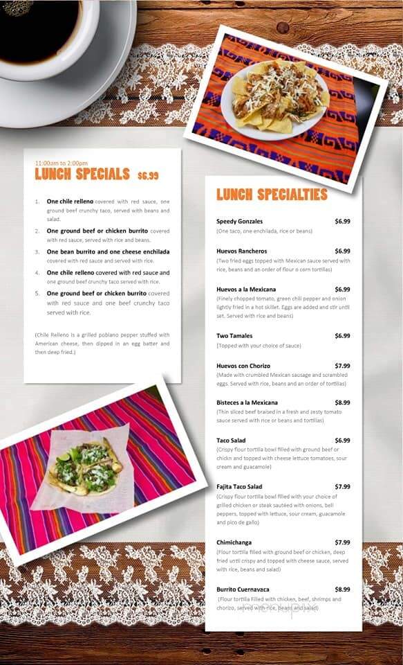 Mi Lindo Cuernavaca - Bardstown, KY menu_pic