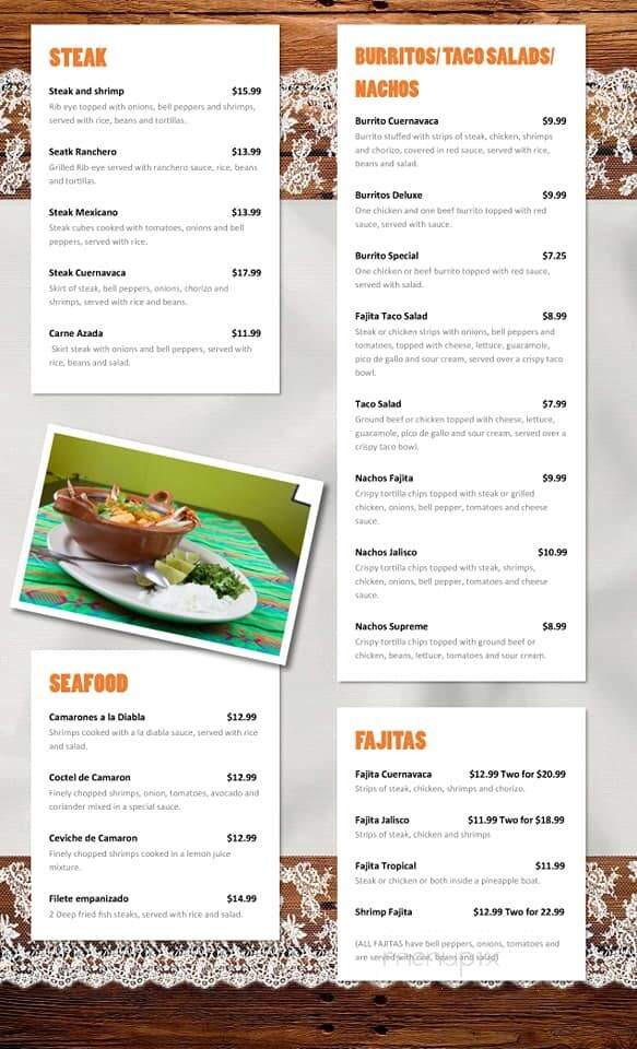 Mi Lindo Cuernavaca - Bardstown, KY menu_pic