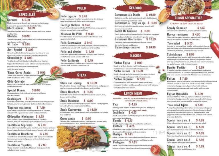 Mi Lindo Cuernavaca - Bardstown, KY menu_pic