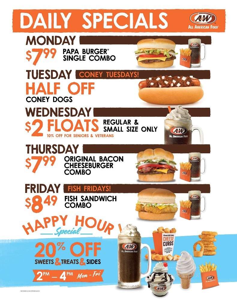 A&W All American Food - Marysville, MI menu_pic
