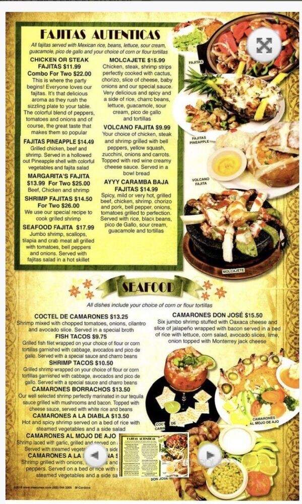 Margaritas - Munford, TN menu_pic