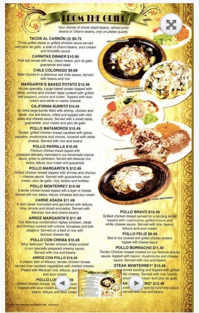 Margaritas - Munford, TN menu_pic