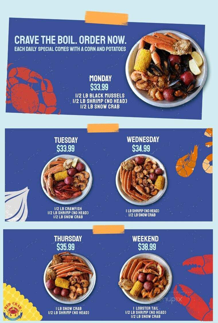 Red Crab Juicy Seafood - Cleveland, OH menu_pic