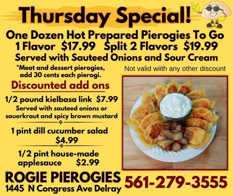 Rogie Pierogies - Delray Beach, FL menu_pic