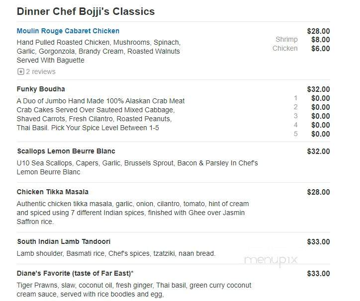 Chez Bojji - Rochester, MN menu_pic