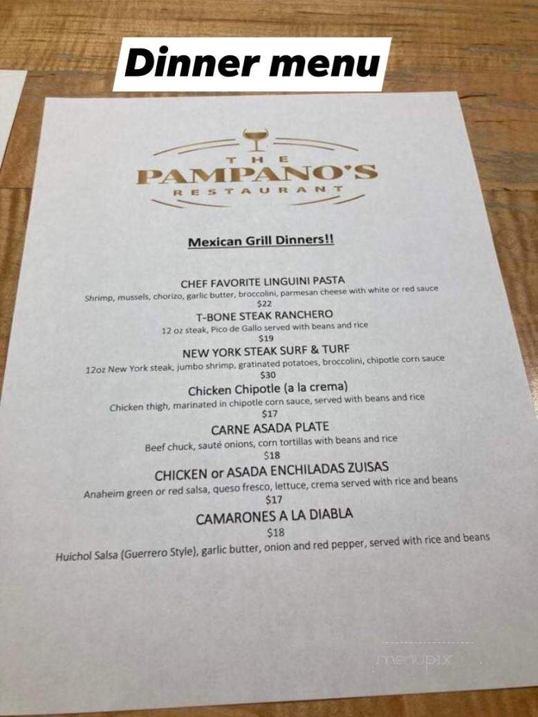 The Pampanos Restaurant - Victor, ID menu_pic