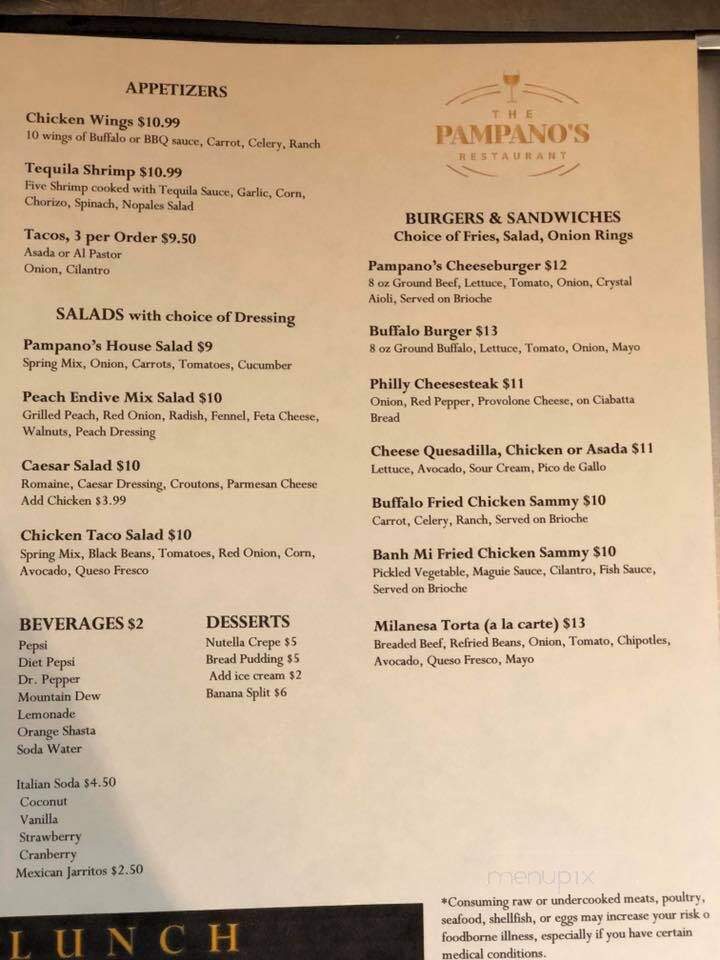The Pampanos Restaurant - Victor, ID menu_pic