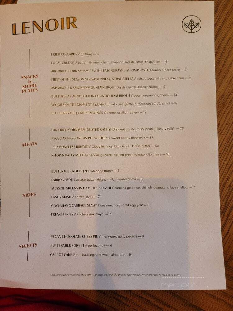 Lenoir - Charleston, SC menu_pic