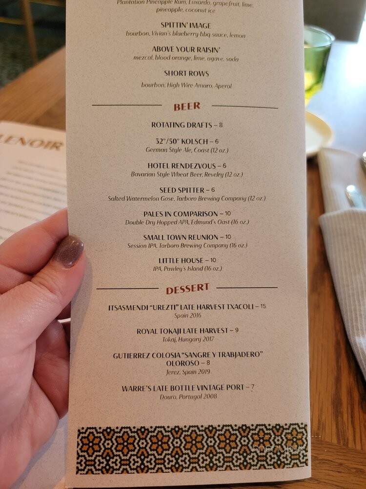 Lenoir - Charleston, SC menu_pic