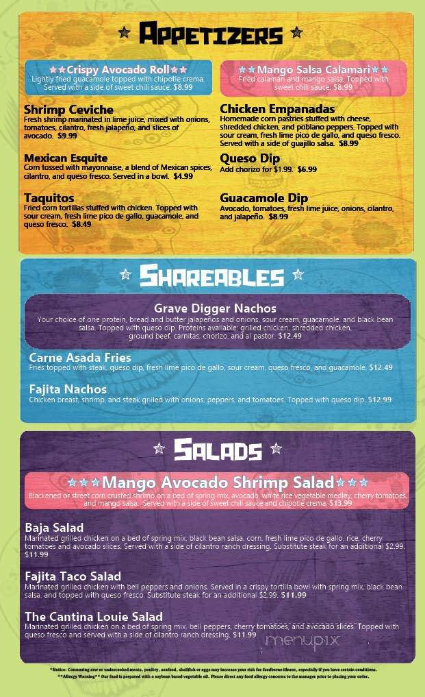 Cantina Louie - Matthews, NC menu_pic