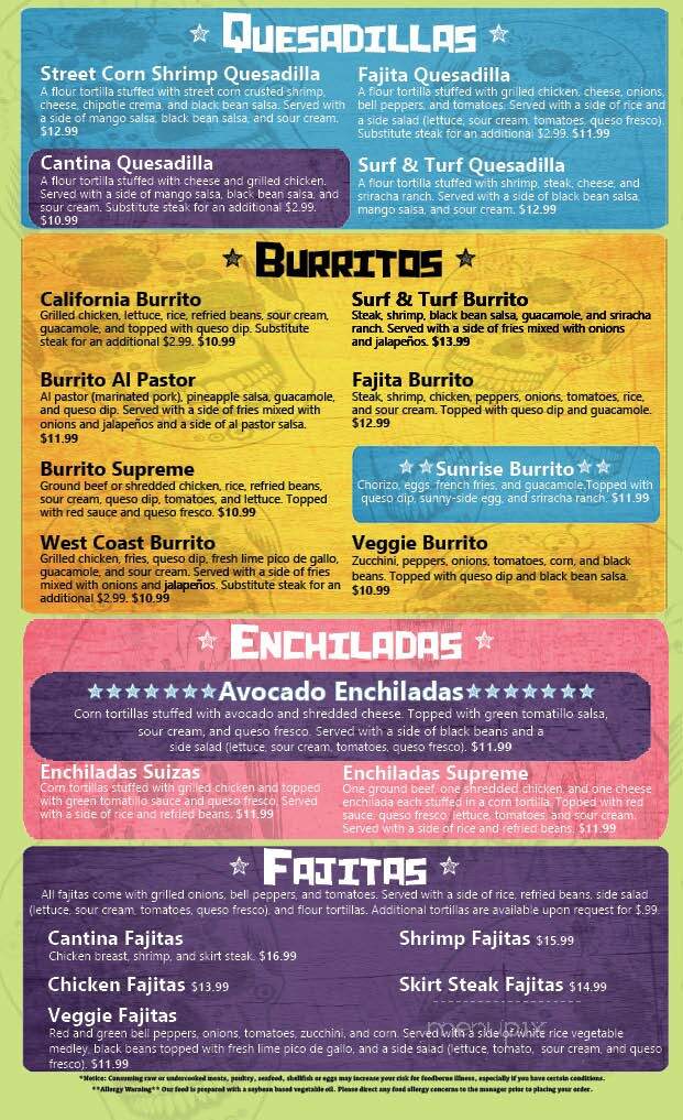 Cantina Louie - Matthews, NC menu_pic