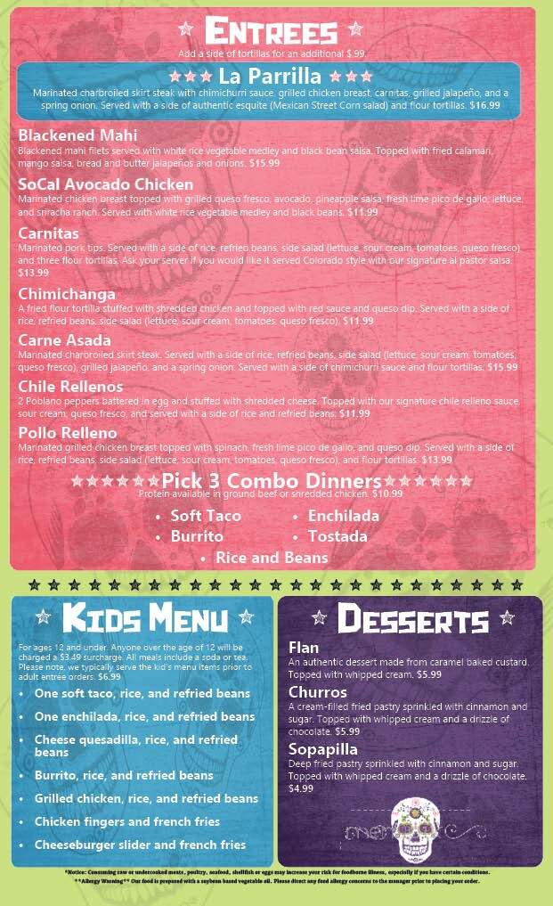 Cantina Louie - Matthews, NC menu_pic