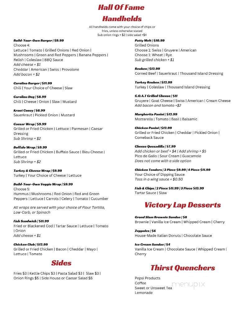 The 12th Man Sports Pub - Charlotte, NC menu_pic
