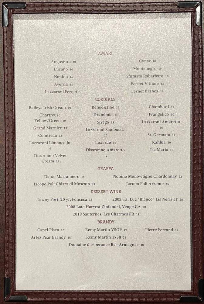 Casa Pernoi - Birmingham, MI menu_pic