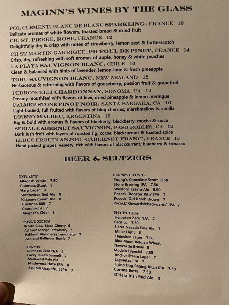Maginns Pub - Santa Clarita, CA menu_pic